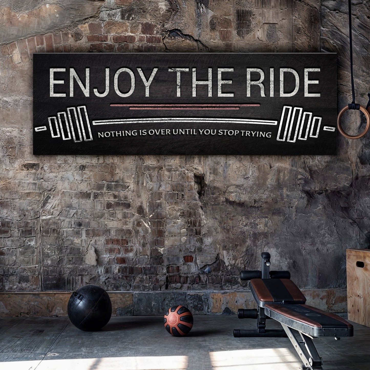 Enjoy The Ride Gym Sign-1