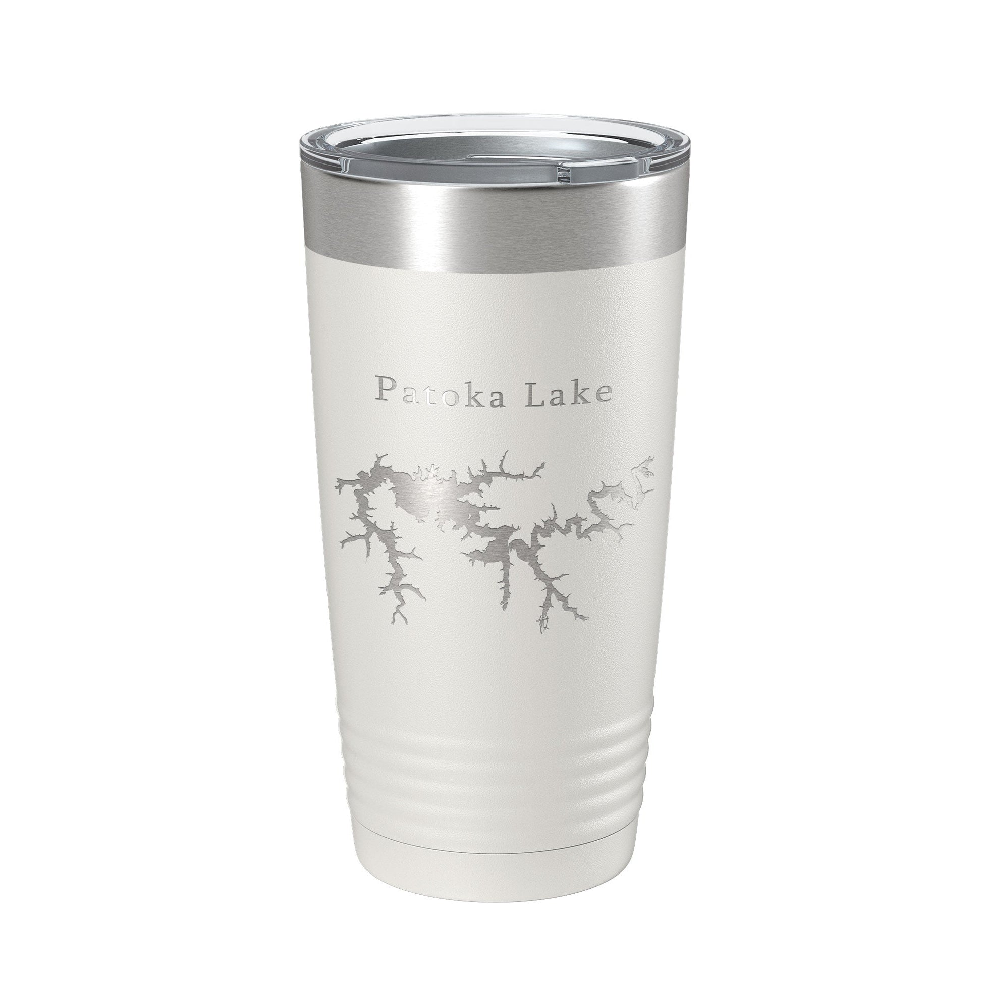 Patoka Lake Map Tumbler Travel Mug Insulated Laser Engraved Coffee Cup Indiana 20 oz-1