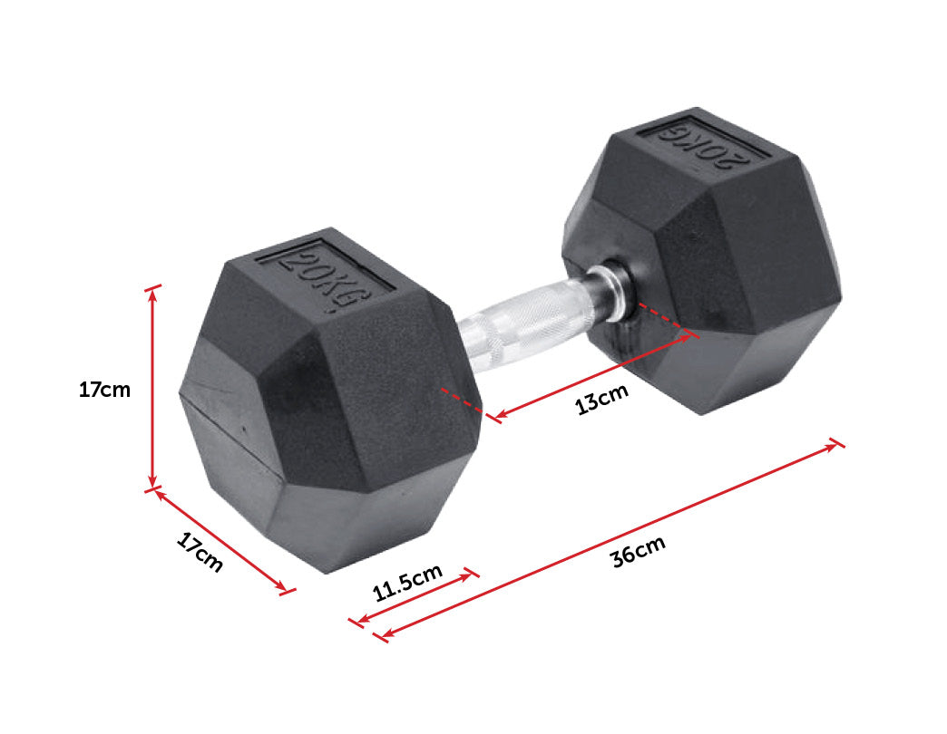 NNEDSZ Commercial Rubber Hex Dumbbell Gym Weight-3
