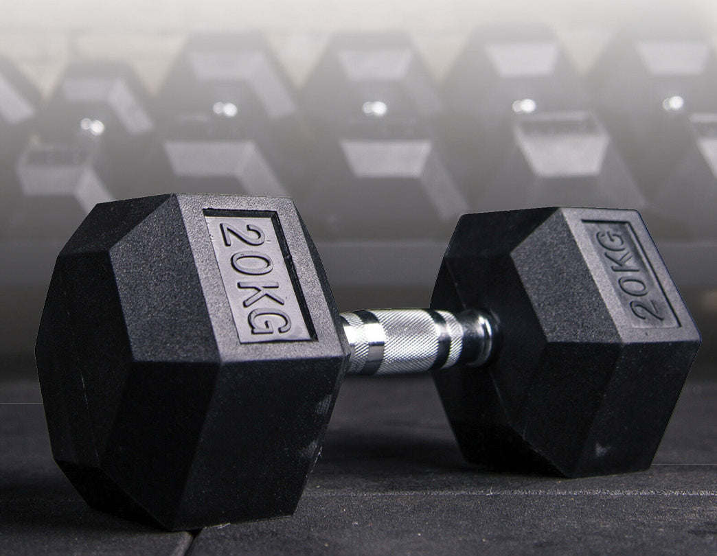 NNEDSZ Commercial Rubber Hex Dumbbell Gym Weight-4